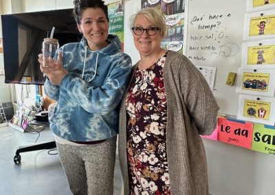 Lindsey Glenn and Superintendent Dr. Mika